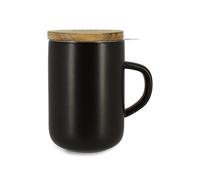 OGO LIVING - Tisanière juliet 475ml en grès noir avec couvercle bois d'acacia - 7912031