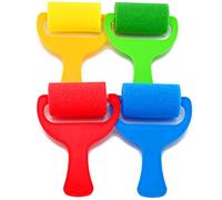 Ogquaton 4pcs éponge pinceau rouleau de peinture enfant art artisanat peinture outil couleur aléatoire durable et utile