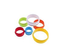 Ogquaton Outils de Cuisson de Bricolage en Plastique Double Face Forme Ronde Cookie Maker emporte-pièces de emporte-pièce Cuisine Fournitures Pack de 6 Pcs