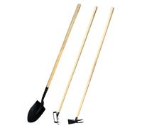 OGROD Lot d'outils de jardinage Pelle bêche + râteau + serfouette panne et fourche