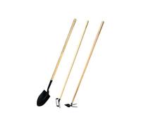 OGROD Lot d'outils de jardinage Pelle bêche + râteau + serfouette panne et langue