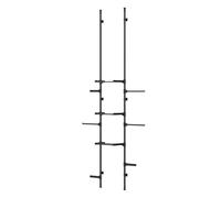 ohfruit 4 Niveaux-Étagère à Poteau Extensible sans Perçage pour Petite Salle de Bain, S’adapte au-Dessus des WC ou Zone Buanderie, Hauteur 120-310 cm & Largeur 48-78 Réglables, Finition 4