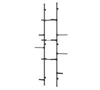 ohfruit 4 Niveaux-Étagère à Poteau Extensible sans Perçage pour Petite Salle de Bain, S’adapte au-Dessus des WC ou Zone Buanderie, Hauteur 120-310 cm & Largeur 48-78 Réglables, Finition 3