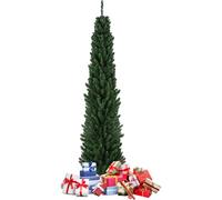 OHMG 150CM Sapin de Noël,Arbre de Noël Artificiel Haut et étroit avec 350 Branches,Christmas Tree,Métallique Base Amovible,Vert PVC,Idéal pour Une décoration de Noël
