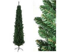OHMG 150CM Sapin de Noël Artificiel Mince avec Support Arbre de Noël Artificiel Haut et étroit Décoration de Vacances Ornement de Noël Décoration de Fête Salon Intérieur PVC 350 Branches