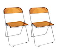 OHMG Chaise Pliante Moderne en Acrylique Transparent,Chaise Pliante empilable en Cristal,Siège de Salon en Plastique PC,Empilable Cadre chromé et Chaise Pliable,pour Banquet Conférence Fête