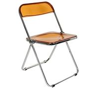 OHMG Chaise Pliante Moderne en Acrylique Transparent,Chaise Pliante empilable en Cristal,Siège de Salon en Plastique PC,Empilable Cadre chromé et Chaise Pliable,pour Banquet Conférence Fête