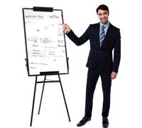 OHMG Chevalets de présentation 60x90 cm,Chevalet de Conférence,Tableau blanc effacable,Tableau à feuilles mobiles sur pied,effaçable&magnétiqu,Whiteboard,Paperboard set