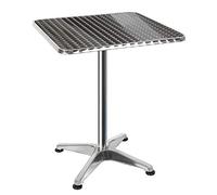 OHMG Table de Bar Pliante Carrée Ø60 cm,Table a Manger Aluminium, Réglable en Hauteur 70/110 cm,Tables de Pique-Nique,Tables Mange Debout Haute,pour 2-4 Personnes