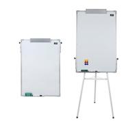 OHMG Tableau Blanc Effacable sur Pied Effacable à Sec Magnetique de chevalet, Hauteur RéGlable avec Support,Mobile Paperboard de Tableau de ConféRence (60 * 90cm-Blanc)