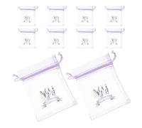 OHPHCALL 10 Sachets en Organza Lavande Élégants Cordon de Serrage, 10pcs, en Tissu Fin pour Garder Petits Objets Secs, Maison ou Présents de Mariage