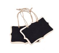 OHPHCALL 12pcs Mini Tableau Noir Double Face en Bois Corde pour Panneau D'affichage Suspendu, pour Décoration de Mariage ou Activités Créatives pour Garçon et Filles