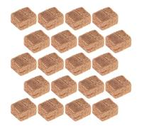 OHPHCALL 20 Pièces Allume-feu à Charbon pour Extérieur, Blocs D'allumage pour Pique-niques, Marron, Bois de Pin et Cire, Allumage Rapide, Combustion Longue, pour Barbecue et Petit Réchaud