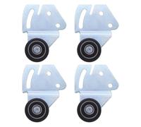 OHPHCALL 2ensembles Kit Roulettes de Porte Coulissante pour Armoire Roues Nylon Silencieuses et Résistantes pour Portes de Placard Système de Poulie pour Meubles et Dressing