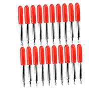 OHPHCALL 50 Pcs Lames de Découpe à Gravure 45° en Acier Tungstène pour Film Réfléchissant et Carton Fin, Couvercle en Caoutchouc Inclus