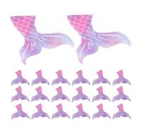 OHPHCALL 60 Pièces Serviettes en Papier Queue de Sirène pour Fête | Papier Absorbant, Format 6, 48x6, 09 Pouces, Motif Océan, Usage Pique-niques Extérieur