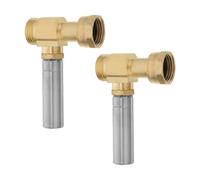 OHPHCALL Amortisseur de Coups de Bélier Laiton et Acier Inoxydable 2 Pièces pour Rondelle de 3/4 Pouce en Réducteur de Bruit et Corrosion Machine à Laver Adapté pour Plomberie Cuisine