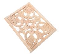 OHPHCALL Applique en Bois Sculpté Rectangulaire Style Vintage Français pour Décoration de Meubles Texture Naturelle et Charme Rétro, pour Salon ou Boutique