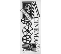 OHPHCALL Autocollant Mural en Pvc Adhésif Thème Cinéma Délicat pour Décoration DIY Chambre et Fêtes Cinéma, Stickers Muraux Pop-corn Uniques et Esthétiques