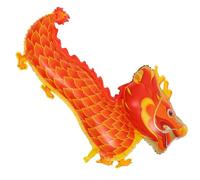 OHPHCALL Ballon Dragon Rouge en Aluminium pour Décoration Festive du Nouvel An Chinois, Facile à Utiliser, pour Fête et Fenêtre
