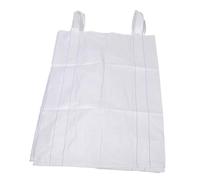 OHPHCALL Big Bag Paquet de Tonnes en PP Blanc, Capacité 1-1,5 Tonne, Charge Lourde, Chargement et Déchargement Rapides, pour Pierres et Gravier, Stockage de Chantier et Emballage