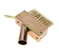 OHPHCALL Brosse de Désherbage en Acier Cuivré pour Jardin à Long Manche | Tête Étroite, Grattoir Triangulaire Inclus, Joints de Pavage et Fissures D’asphalte, Usage Commercial
