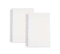 OHPHCALL Cahier de Brouillon Minimaliste à Spirale Transparent en Pp, 2 Pièces Papier Épais et Plat, pour Activités Scolaires et Scrapbooking