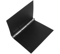 OHPHCALL Classeur À 4 Anneaux A4 Couverture De Cahier À Anneaux En Papier Kraft 4 Trous Pour Dossiers Commerciaux Et Protection Des Documents Noir