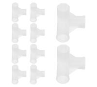 OHPHCALL Connecteurs en Plastique Blanc Optimisation D'espace et Polyvalent Lot de 10 3 Voies pour Tige de Placard pour Organisateur de Chaussures et Dressing