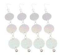 OHPHCALL Disques Réfléchissants en PVC Forme Diamant 4pcs pour Décoration d'automne, Dispositifs Anti-Pigeon Efficaces et Résistants pour Vergers et Élevage