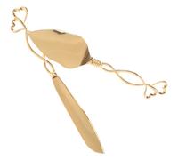 OHPHCALL Ensemble 2pcs Couteau et Serveur à Gâteau Doré en Alliage de Zinc, Confortable, Design Élégant pour Fêtes et Événements Spéciaux
