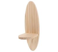 OHPHCALL Étagère Flottante Étagère Murale Flottante Ovale en Bois, Beige, Fixation Murale Facile, Décoration Maison et Bureau