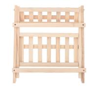 OHPHCALL Étagère Pliante en Bois à 2 Niveaux pour Rangement de Bureau, Organisateur Pratique pour Outils, pour Chambre ou Tout Espace Nécessaire