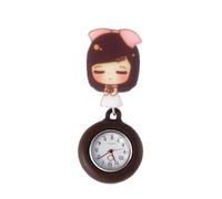 OHPHCALL Horloge Design Simple Précision Horaire Montre Télescopique en Plastique Couleur Café Montre de Poche Suspendue Infirmière pour Surveillance Médicale pour Infirmières et Médecins