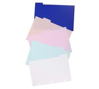 OHPHCALL Intercalaires pour Organisation de Documents de Classeur A5 5 Pièces 3 Trous en Pp et Identification des Sections