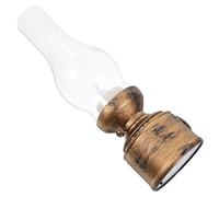 OHPHCALL Lampe à Pétrole LED sans Flamme Vintage pour Salon Lumière de Bougie Électronique, Design Or en PP, Facile à Nettoyer, pour Diverses Pièces