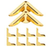 OHPHCALL Lot de 10 Protège-Coins Métalliques pour Albums Photo et Dossiers, en Fer Couleur Or, Style Antique, Protection Solide et Décorative pour Projets DIY