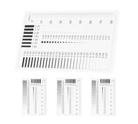 OHPHCALL Mesure de diamètre de précision et outil de mesure de diamètre en plastique blanc, ensemble de 4 pièces avec carte de comparaison des défauts, visibilité claire, pour usage