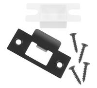 OHPHCALL Plaque de Gâche en Métal Noir T pour Serrure de Porte en Bois, Verrouillage Sécurisé et Ouverture Fluide, Accessoire pour Portes de Chambre