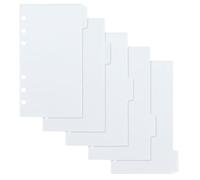 OHPHCALL Recharge de Pochettes Plastiques Perforées pour Classeur à 6 Anneaux en Pp Blanc Intercalaires, Protection Optimale pour Documents en Voyage ou Étude
