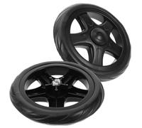 OHPHCALL Roues de chariot en plastique, roue de de course, lot de 2, robustes, pour panier de courses et shopping en supermarché