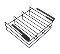 OHPHCALL Support Organisateur de Planche à Découper Double Couche en Acier Inoxydable Noir, Rangement la Cuisine Élégant et Gain de Place sous Armoire, Cuisine