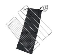OHPHCALL Support pour Barbecue en Acier Inoxydable Noir Set de 3 pièces Accessoires sûrs pour Viande et légumes sur Grill extérieur