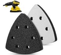 OHPHCALL Tampon de Protection pour Ponceuse Triangulaire en Noir et Blanc, Pad Abrasif Résistant pour Ponçage et Fixation Adhésive Pratique