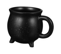 OHPHCALL Tasse à Café Style Chaudron de Sorcière 450ml en Céramique Noire Mug Original Cadeau Créatif et Décoratif pour Halloween pour Maison et Restaurant