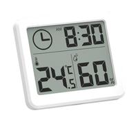 OHPHCALL Thermomètre Intérieur Digital Ultra-fin et Léger en Abs avec Hygromètre Portable pour Chambre Bébé et Usage Domestique Blanc