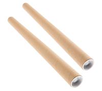 OHPHCALL Tubes D'expédition pour Expédition en Carton Kraft Lot de 2 Tube de Rangement Résistant en Papier Kraft et Protection des Œuvres pour Affiches et Dessins