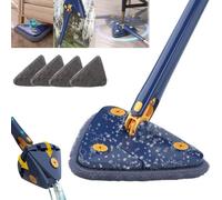 Ohphnt Balai Triangulaire omniclean 360 essorable,Nettoyage plinthe sans se baisser,Balai rotalib,Lavage Sol,vadrouille de Nettoyage,serpillère carrelage Anti Trace,Balai pour Nettoyer Les Murs