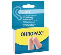 OHROPAX Lot de 10 bouchons d'oreille souples en mousse souple - Particulièrement discret et confortable - Indice d'isolation acoustique SNR 31 dB - Idéal pour se détendre, dormir et travailler