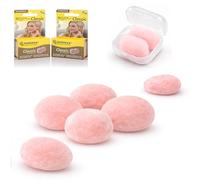 OHROPAX Lot de 2 bouchons d'oreilles réutilisables en coton ciré (24 feuilles au total) avec étui de transport pour clés